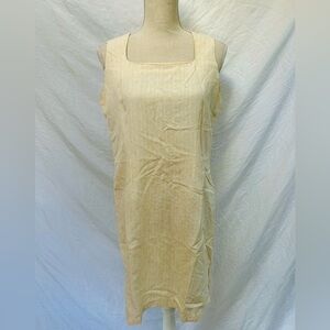 Valerie Stevens Dress Womens Silk Linen Sleeveless A Line Sundress Sz 4 Preppy